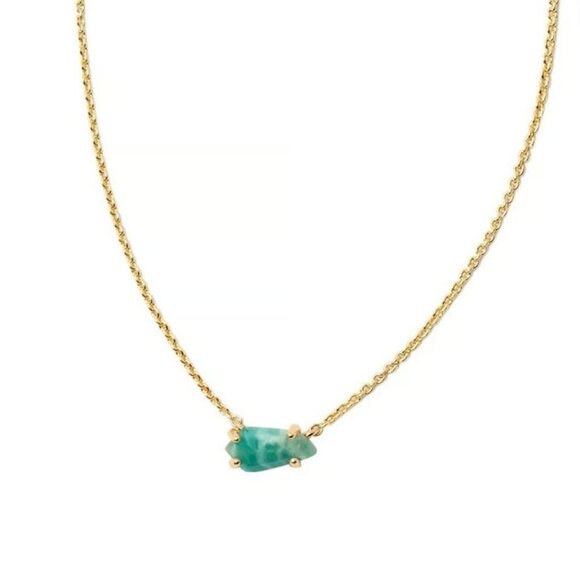 Kendra Scott Jewelry - Kendra Scott Alice 14K Gold Over Brass Amazonite Pendant Necklace